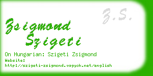 zsigmond szigeti business card